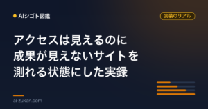 問い合わせも電話も数えられていなかったサイトを、成果が測れる状態にした話