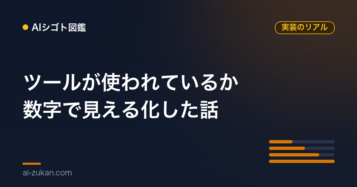 導入してもらったツールが「使われているか」を、見える化した話